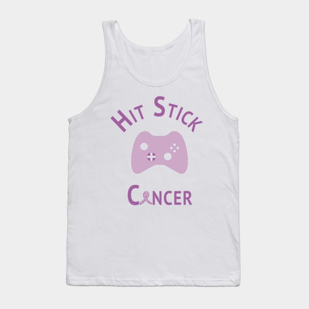 Hit Stick Testicular Cancer - Hand Drawn Tank Top by ohmyshirt